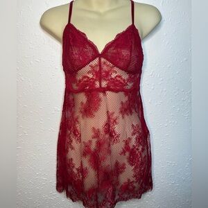 Victoria's Secret Scarlet Lace Chemise